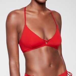 Athleta Tie Back Triangle Bikini Top Radiant Red - Small - EXCELLENT CONDITION!